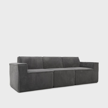 Modular sofa LYKKE Modular 3-Seater Sofa Dark Grey Corduroy