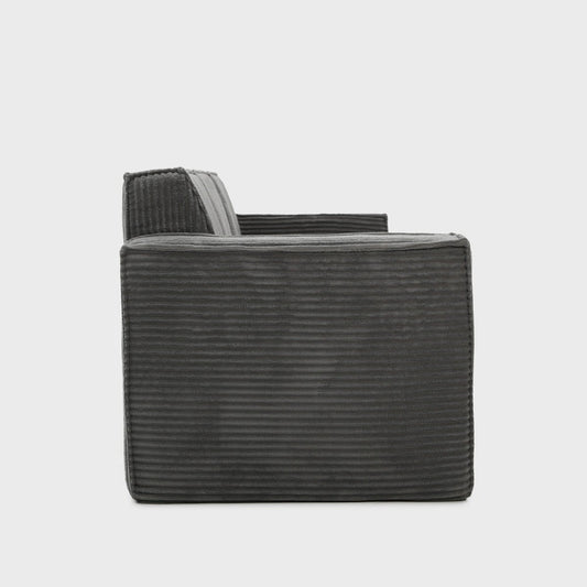LYKKE Modular 3-Seater Sofa Dark Grey Corduroy