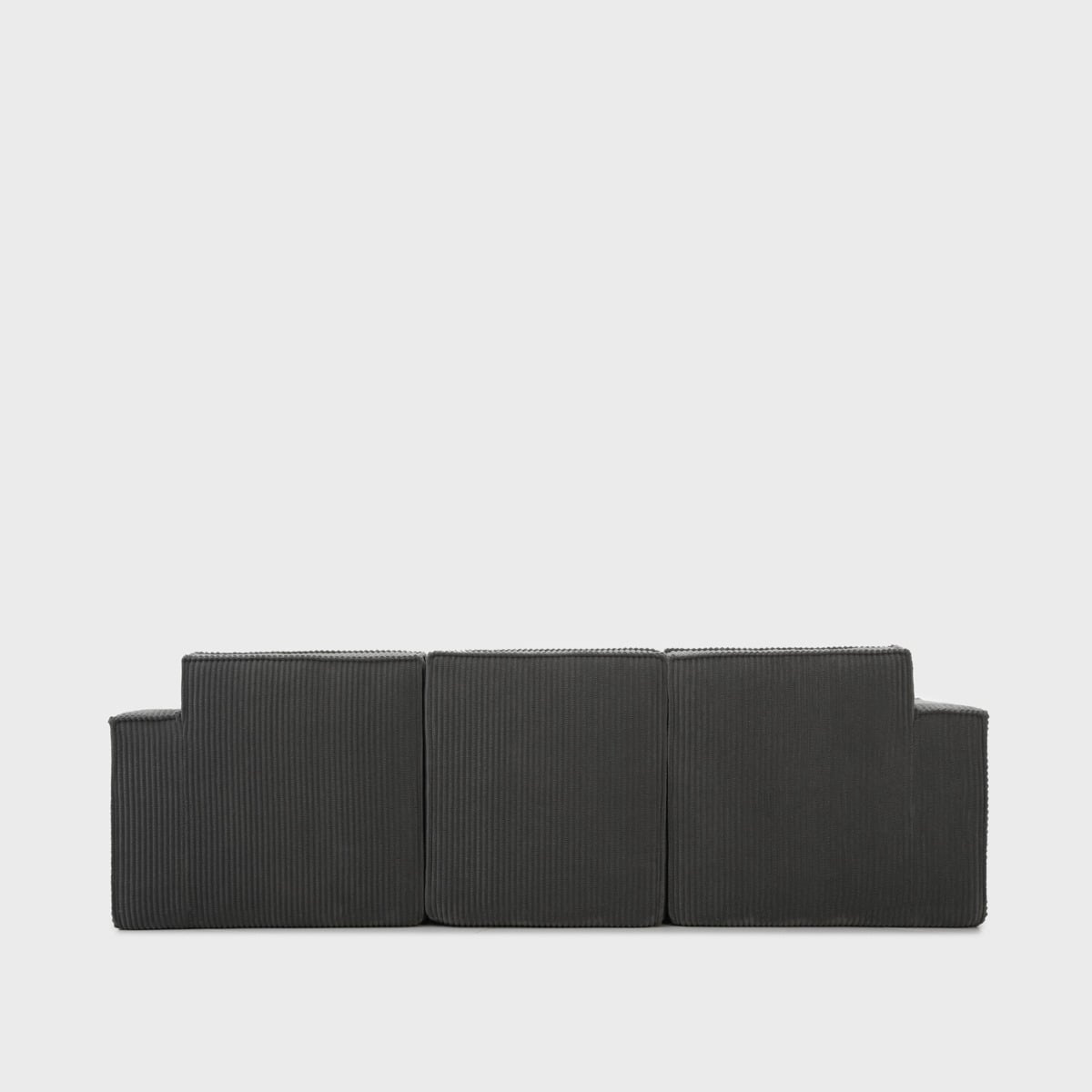Modular sofa LYKKE Modular 3-Seater Sofa Dark Grey Corduroy