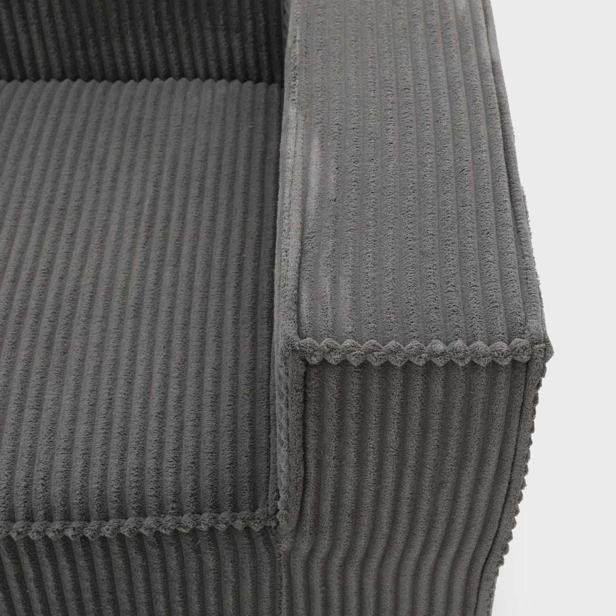Modular sofa LYKKE Modular 3-Seater Sofa Dark Grey Corduroy
