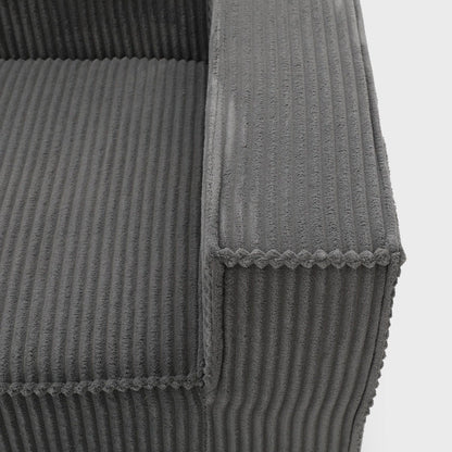 Modular sofa LYKKE Modular 3-Seater Sofa Dark Grey Corduroy