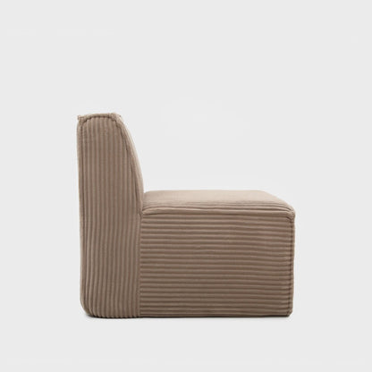 Armchair modular LYKKE Modular Beige Corduroy Armchair 73x88x73 cm