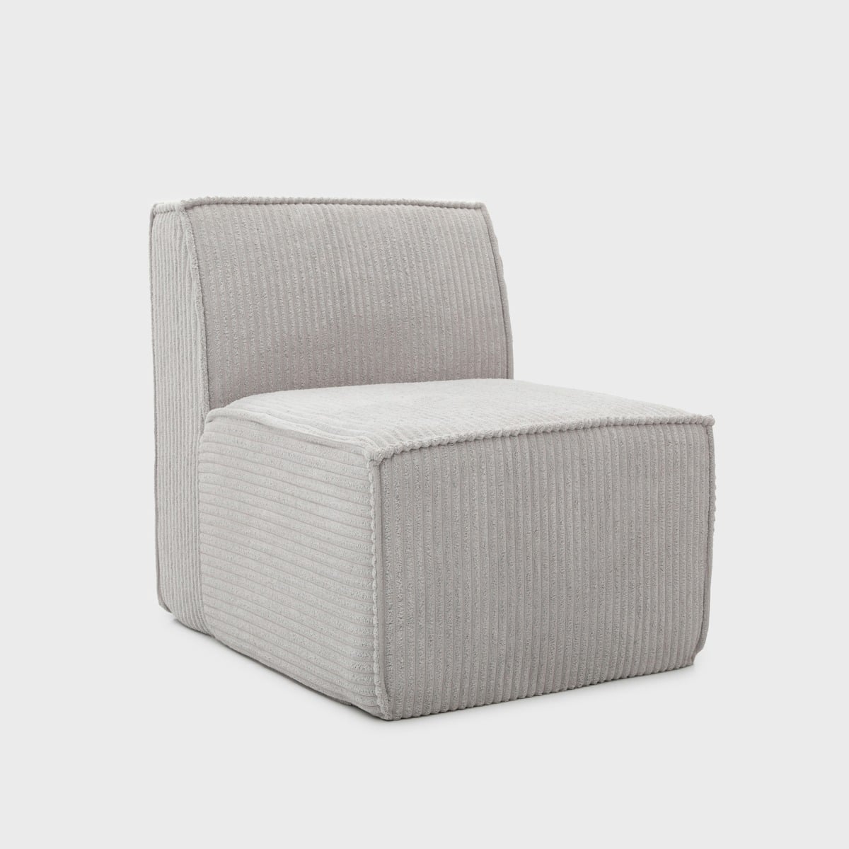 Armchair modular LYKKE Modular Armchair Light Gray Corduroy 73x88x73 cm