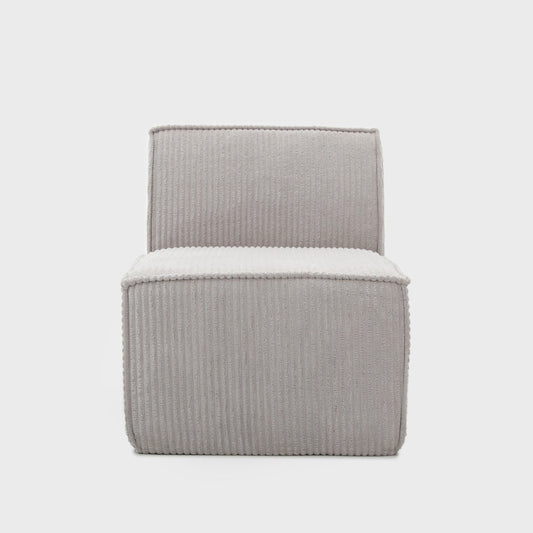 LYKKE Modular Light Gray Corduroy Armchair 73x88x73 cm