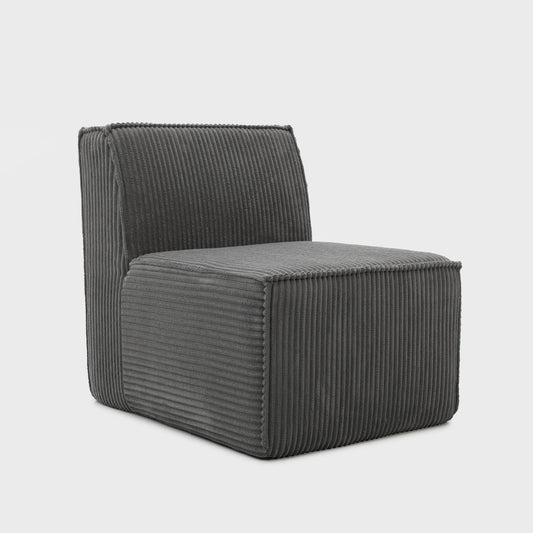Armchair modular LYKKE Modular Armchair Dark Gray Corduroy 73x88x73 cm