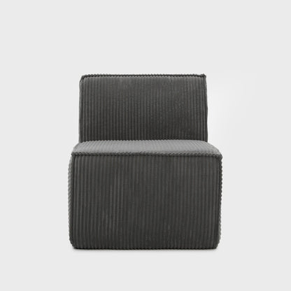 Armchair modular LYKKE Modular Armchair Dark Gray Corduroy 73x88x73 cm