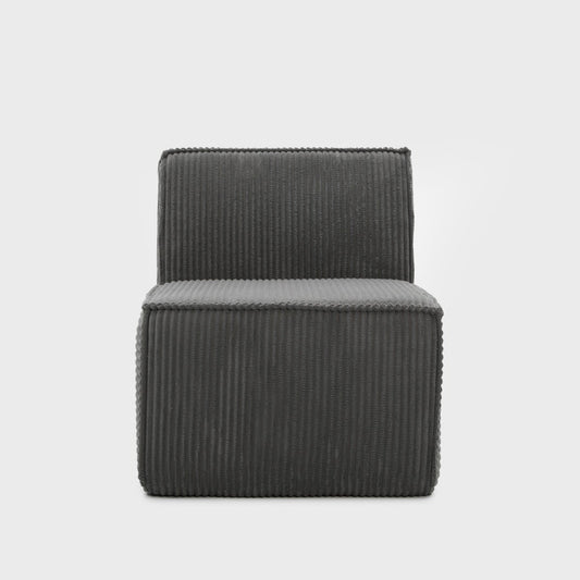 Armchair modular LYKKE Modular Armchair Dark Gray Corduroy 73x88x73 cm