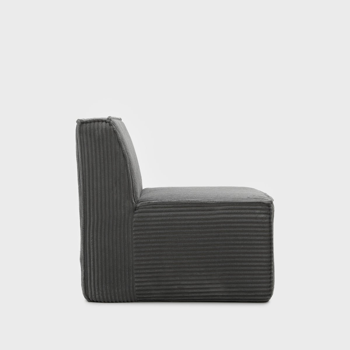 Armchair modular LYKKE Modular Armchair Dark Gray Corduroy 73x88x73 cm
