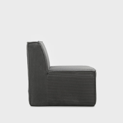 Armchair modular LYKKE Modular Armchair Dark Gray Corduroy 73x88x73 cm