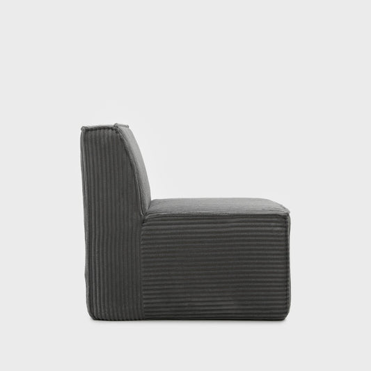 LYKKE Modular Dark Gray Corduroy Armchair 73x88x73 cm