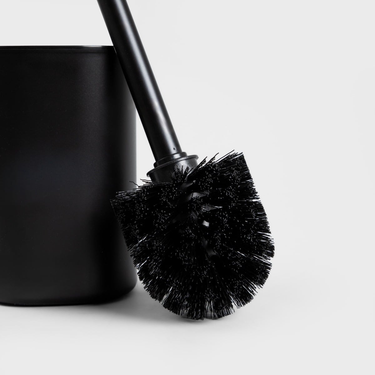 SALTI Black Bathroom Set with Dispenser, Cup, and Toilet Brush