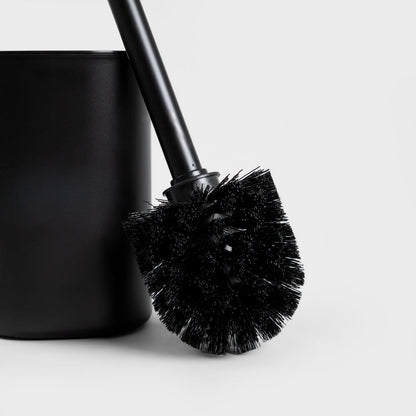 SALTI Black Bathroom Set with Dispenser, Cup, and Toilet Brush