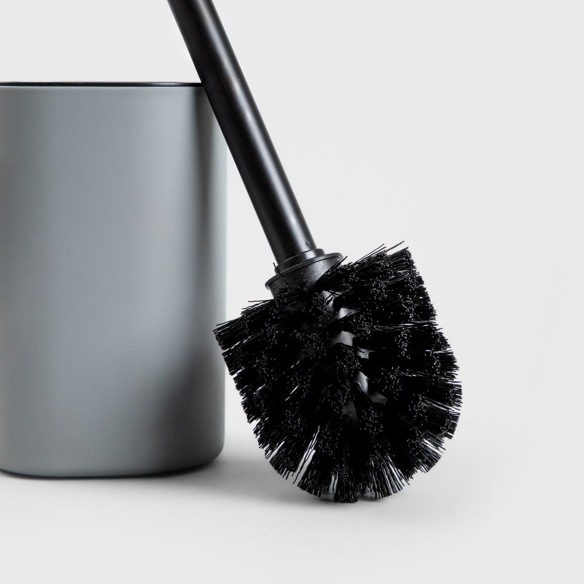SALTI Bathroom Set Grey Dispenser Cup and Toilet Brush