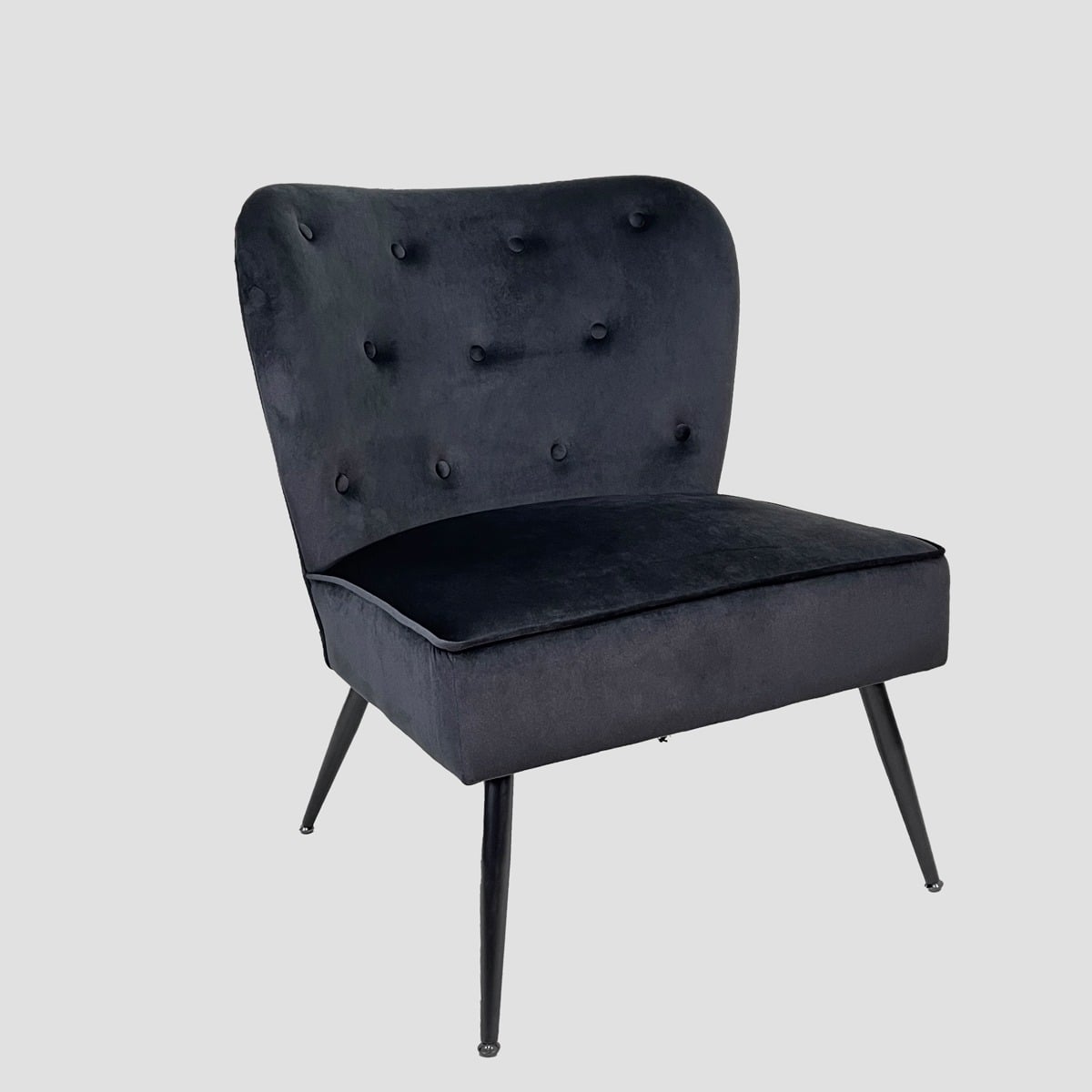 ELOYA Black Armchair - Comfortable Modern Design