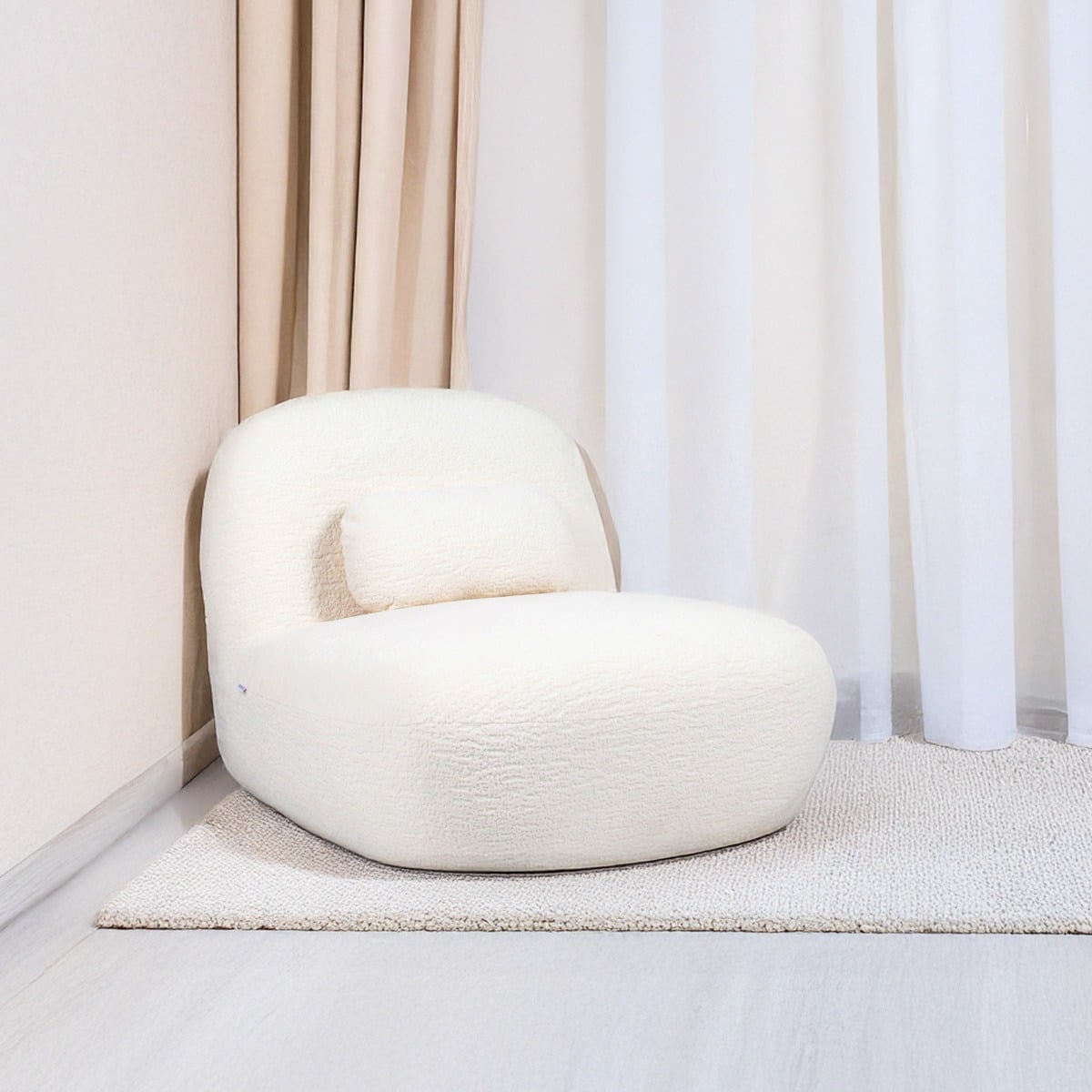 NORDVIK Ecru Armchair - Scandinavian Comfort 82x87x74 cm