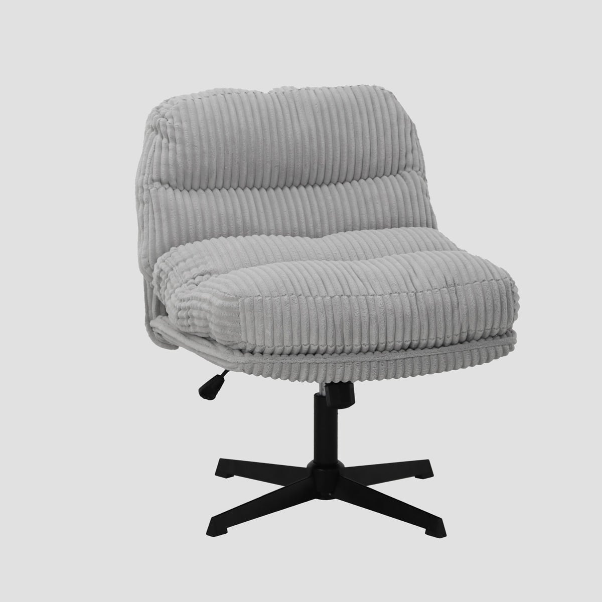 CORDIVO Corduroy Swivel Armchair Grey 66x71x83 cm