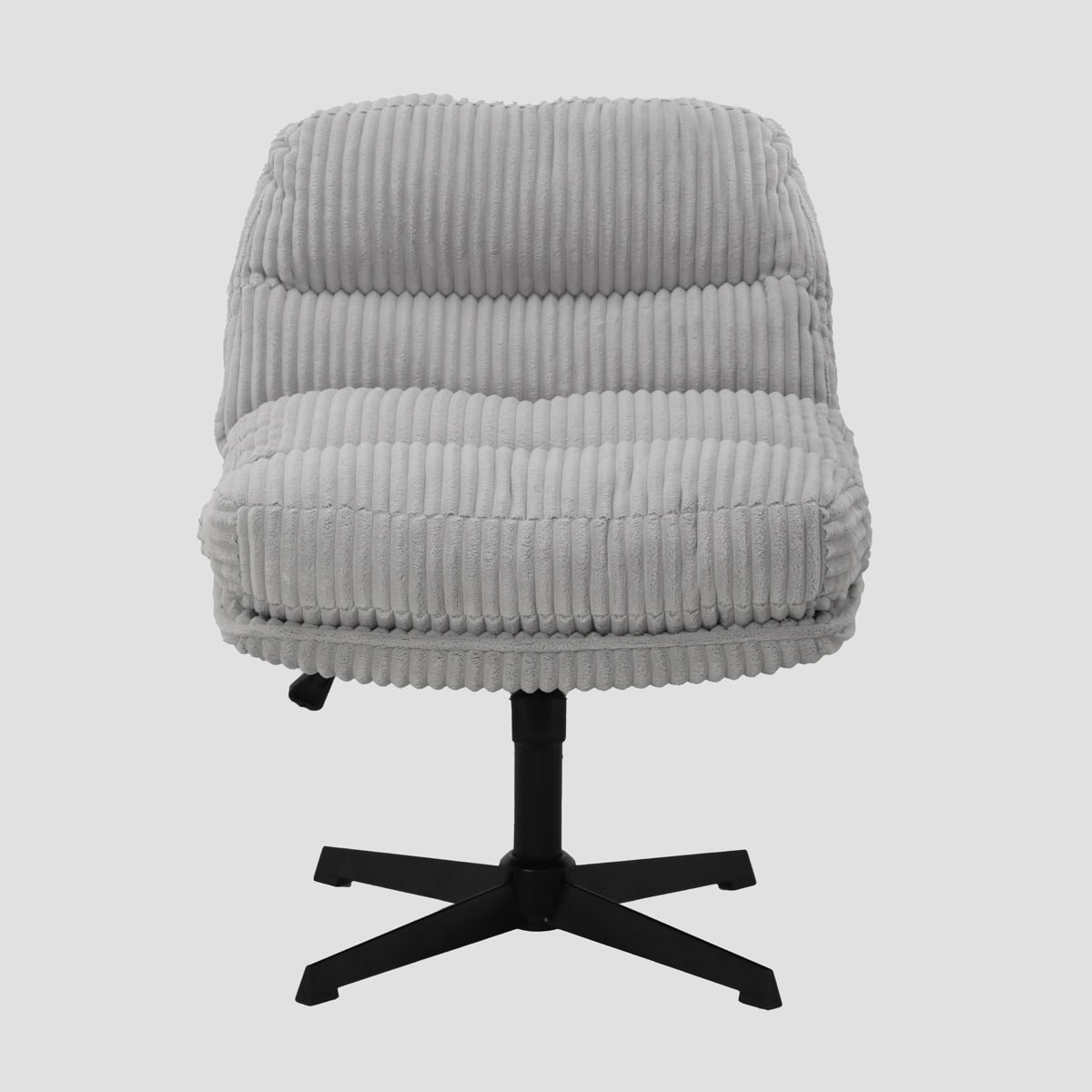 CORDIVO Corduroy Swivel Armchair Grey 66x71x83 cm