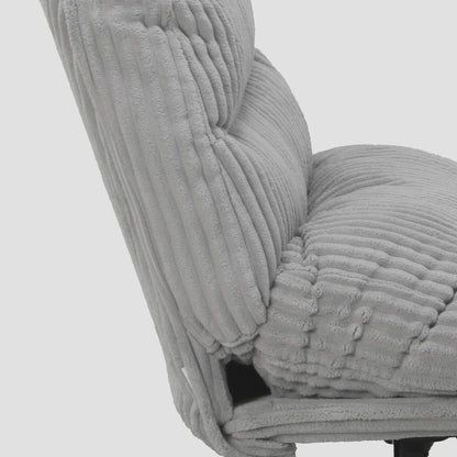 CORDIVO Corduroy Swivel Armchair Grey 66x71x83 cm