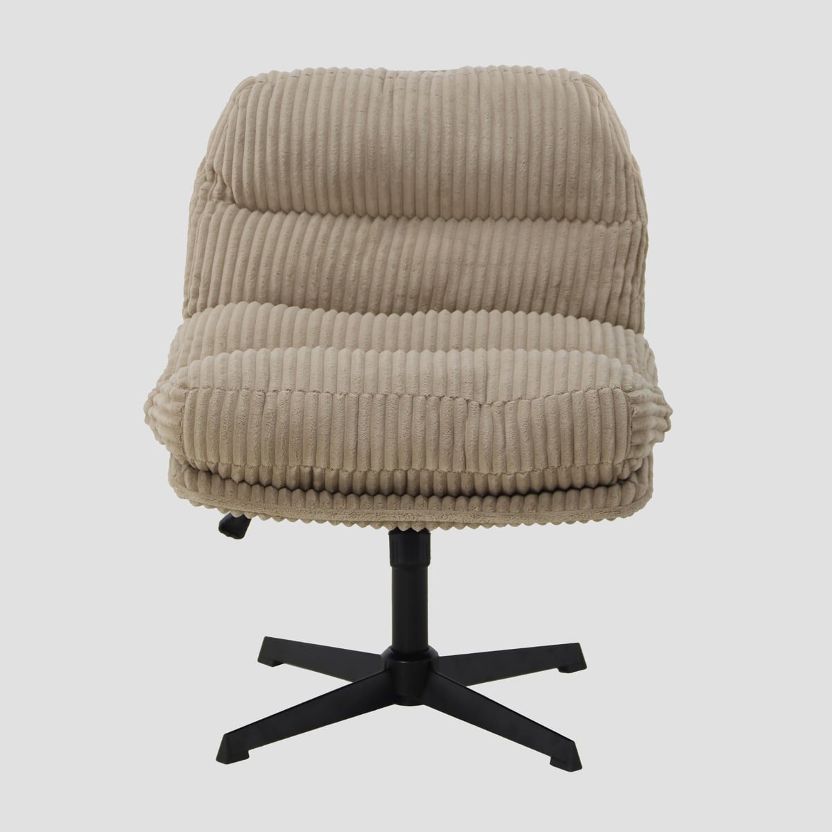 CORDIVO Beige Corduroy Swivel Armchair 68x68x43 cm