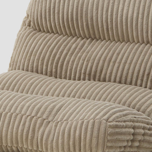 CORDIVO Beige Corduroy Swivel Armchair 68x68x43 cm