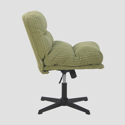 CORDIVO Olive Corduroy Swivel Armchair 66x71x83 cm
