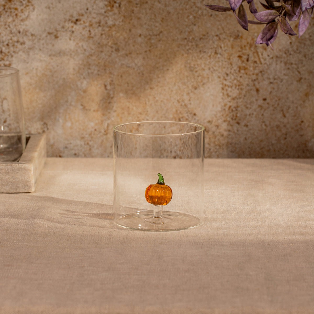 Pumpkin Glass Mug with Decorative Pumpkin Inside 0.35L