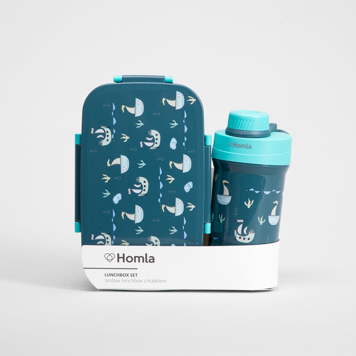 Lunchbox Set B2 Cairo Navy Blue with Mug 1.8L + 0.5L