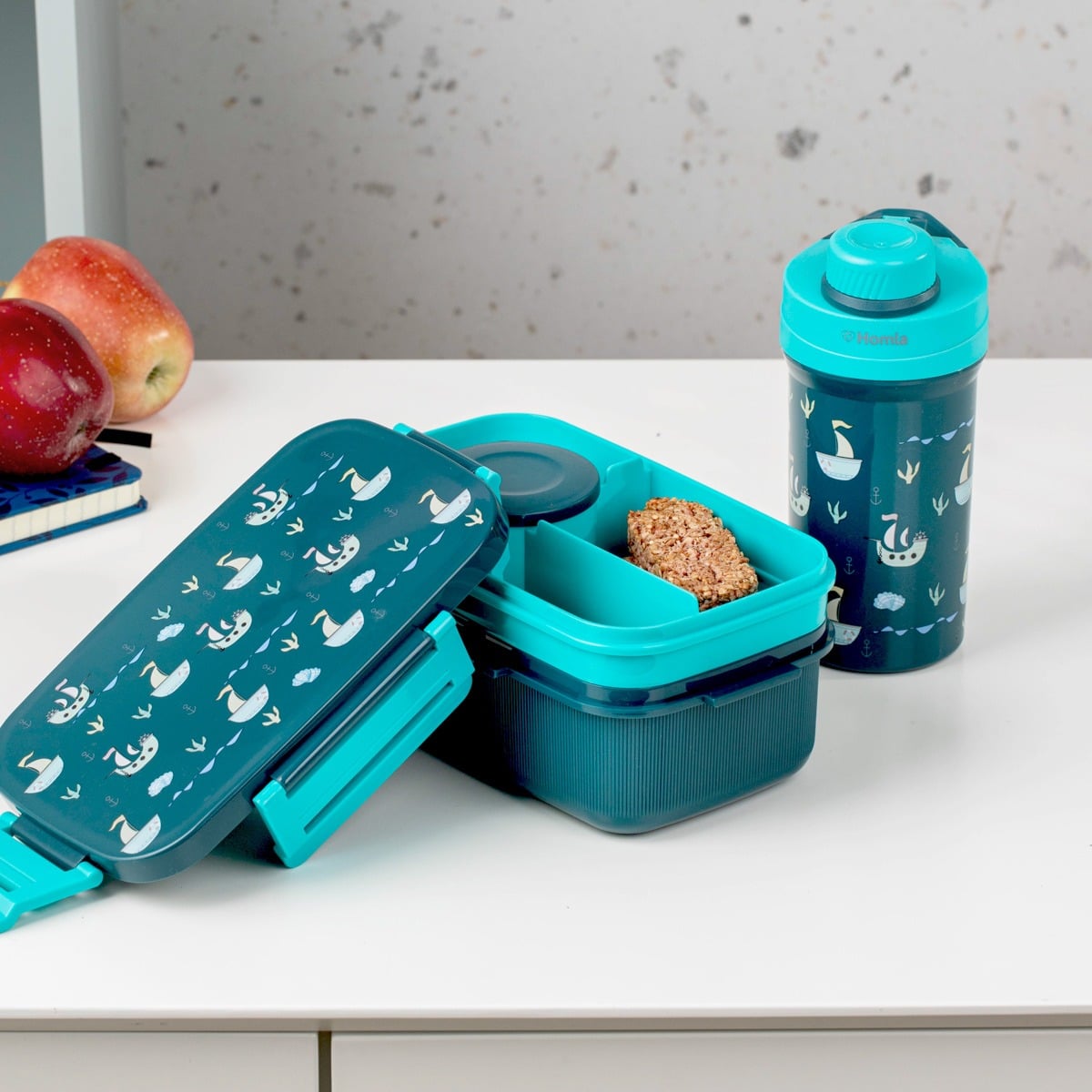Lunchbox Set B2 Cairo Navy Blue with Mug 1.8L + 0.5L