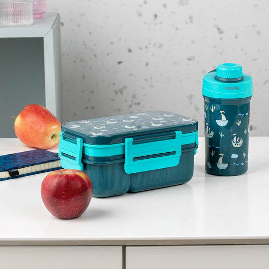 Lunchbox Set B2 Cairo Navy Blue with Mug 1.8L + 0.5L
