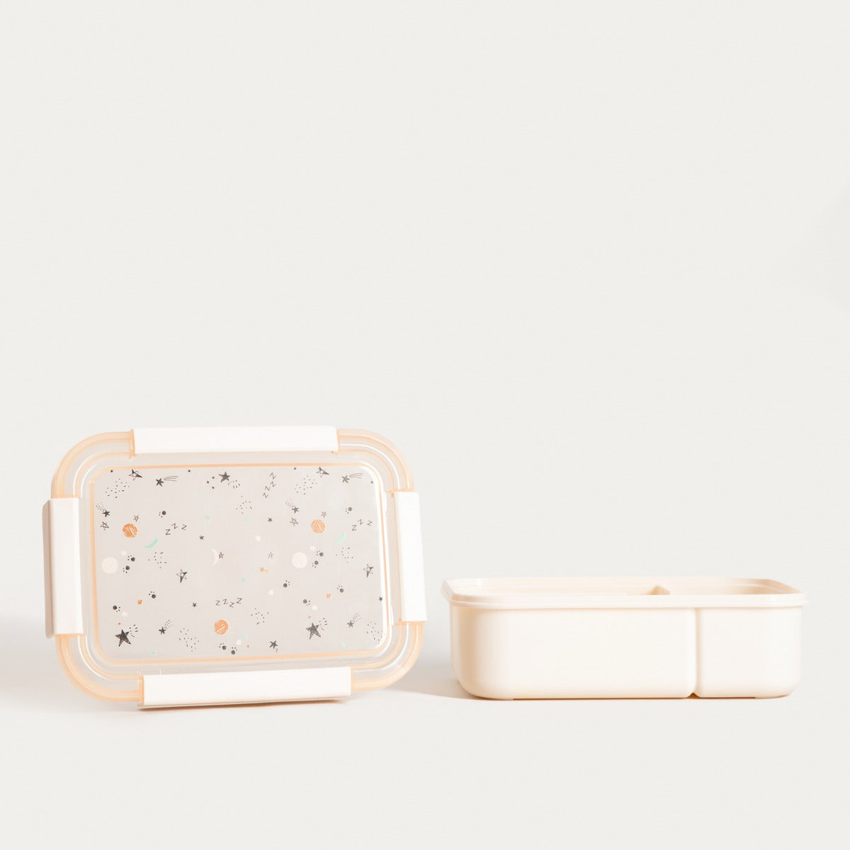 SPACEKID Cream Lunchbox 1.5L - Compact & Durable