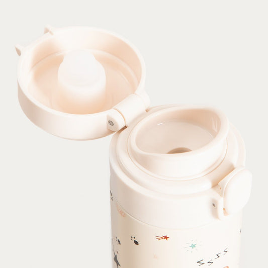 SPACEKID Cream Thermos 340ml - Leakproof Thermal Mug