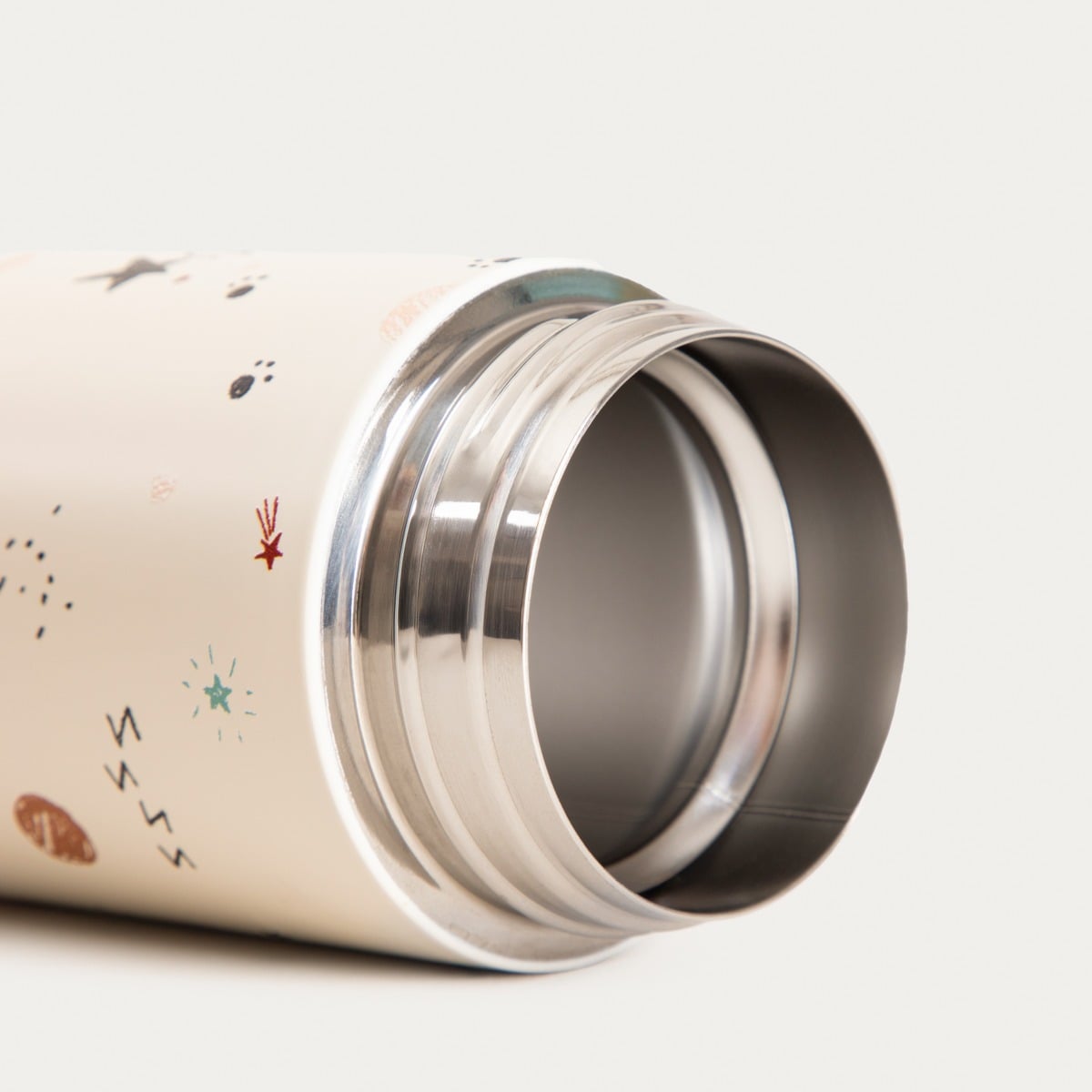 SPACEKID Cream Thermos 340ml - Leakproof Thermal Mug