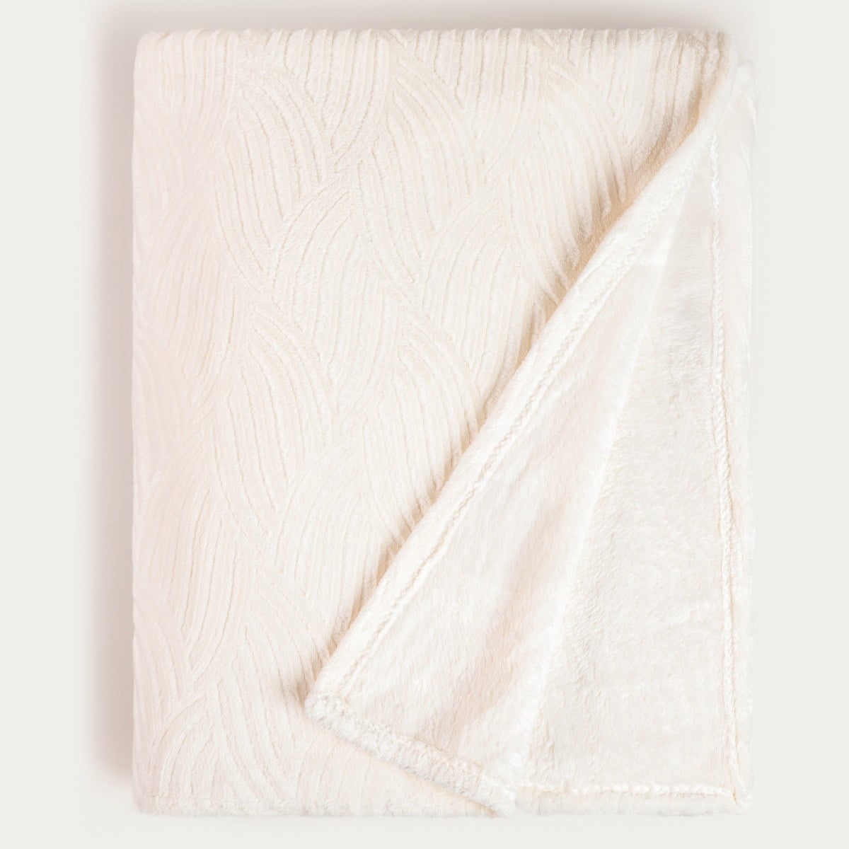 EMBER Ecru Pattern Blanket 150x200 cm