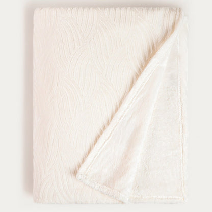 EMBER Ecru Pattern Blanket 150x200 cm