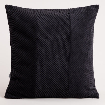 Poszewka FALLERE Black Corduroy Cushion Cover 46x46 cm