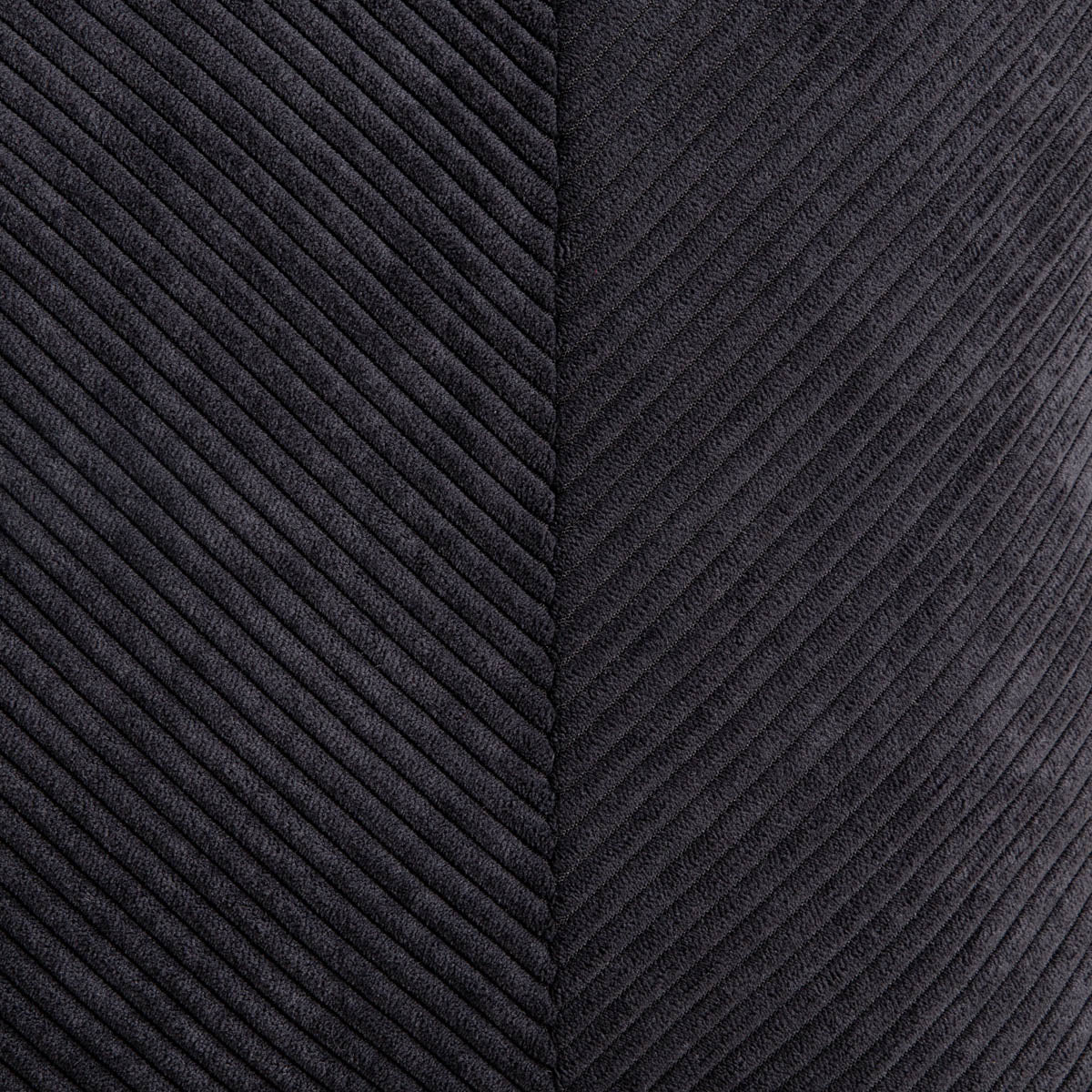 Poszewka FALLERE Black Corduroy Cushion Cover 46x46 cm