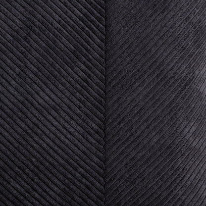 Poszewka FALLERE Black Corduroy Cushion Cover 46x46 cm