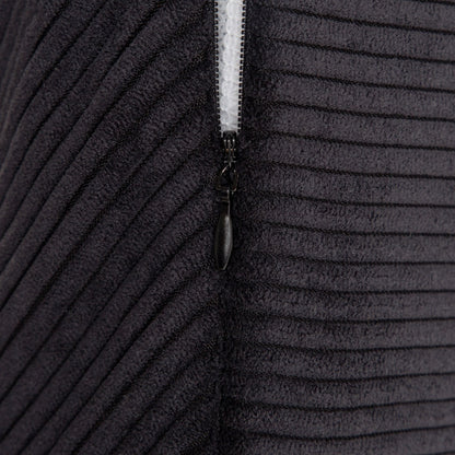 Poszewka FALLERE Black Corduroy Cushion Cover 46x46 cm