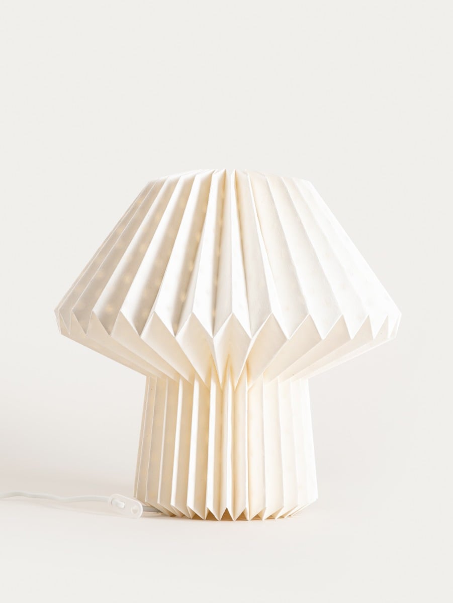 GALLA Mushroom-Shaped Paper Table Lamp with Dot Pattern