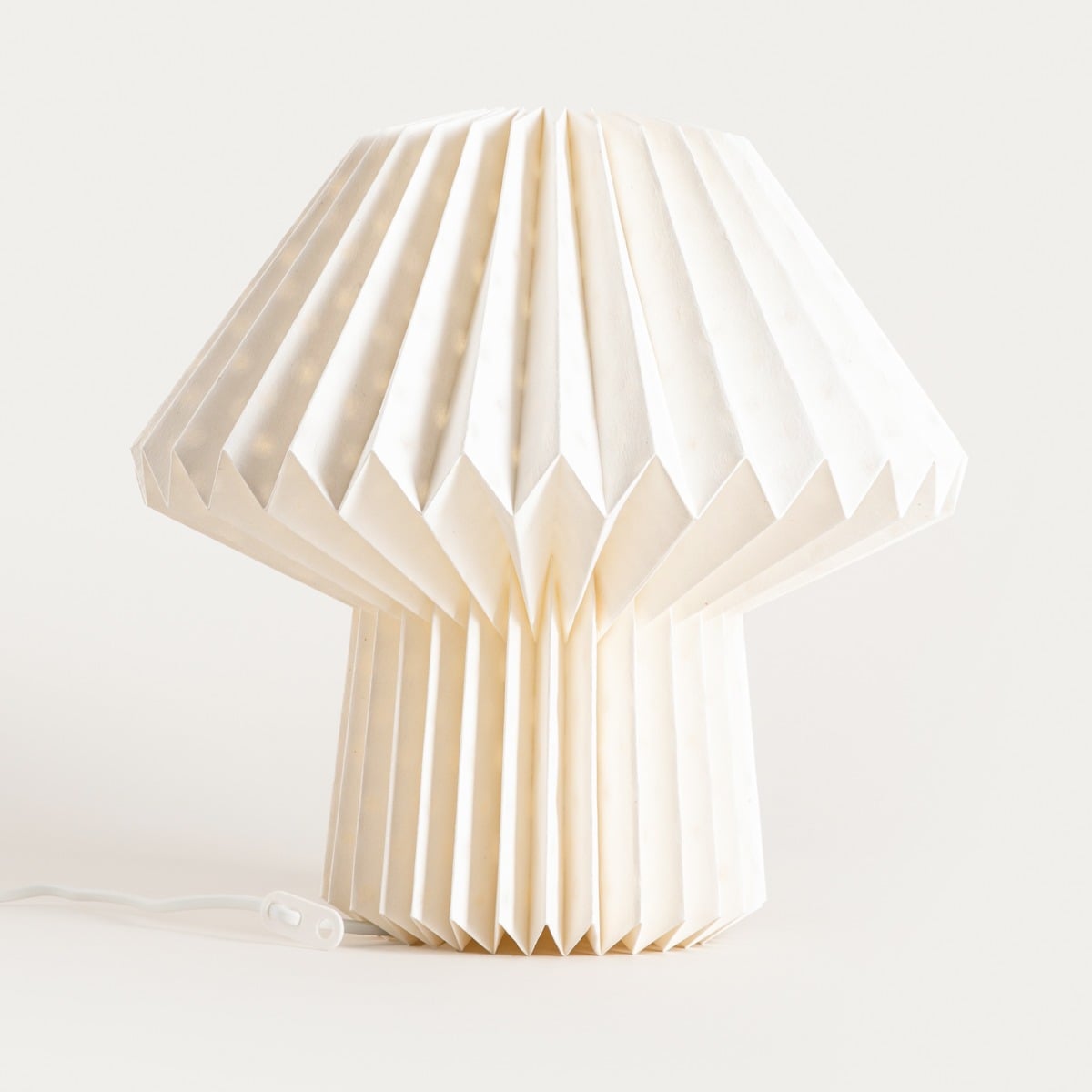 GALLA Mushroom-Shaped Paper Table Lamp with Dot Pattern