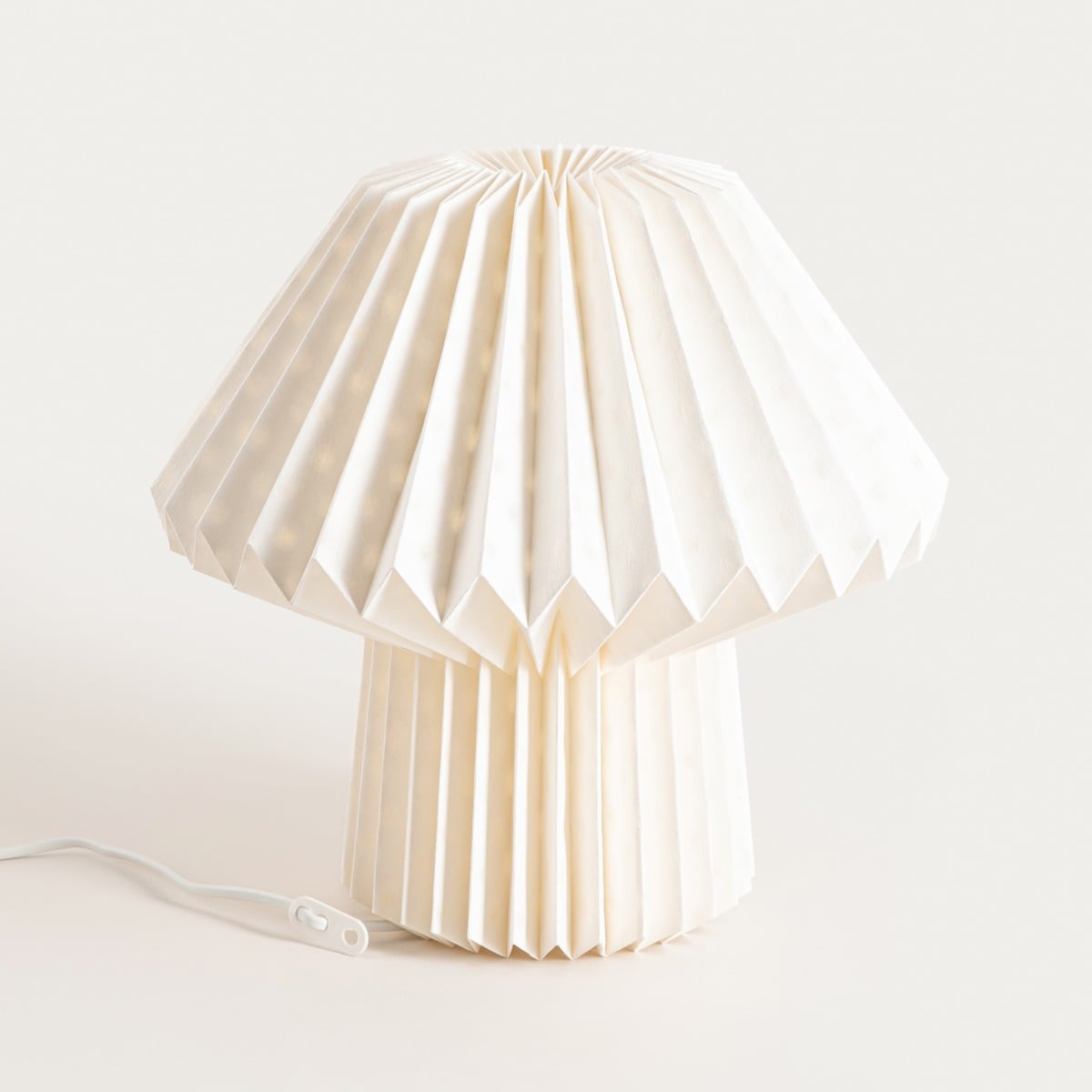 GALLA Mushroom-Shaped Paper Table Lamp with Dot Pattern