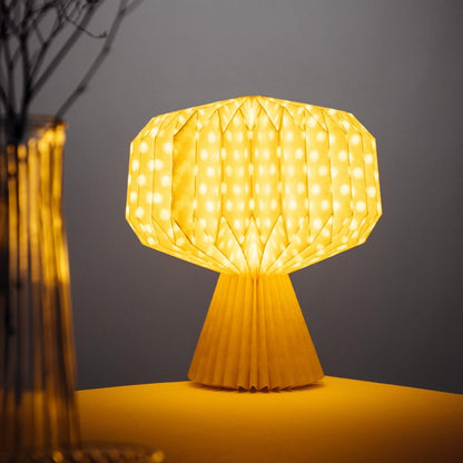 Lampka GALLA Paper Table Lamp - Geometric Dotted Design, 17x30x30cm