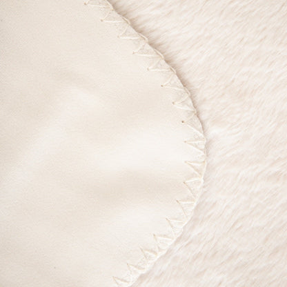 New Clumsy Beige Imitation Rabbit Fur Blanket 150x200 cm
