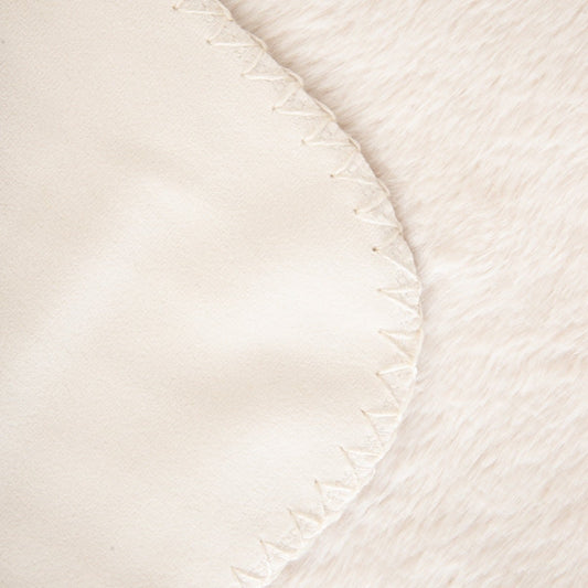 New Clumsy Beige Imitation Rabbit Fur Blanket 150x200 cm