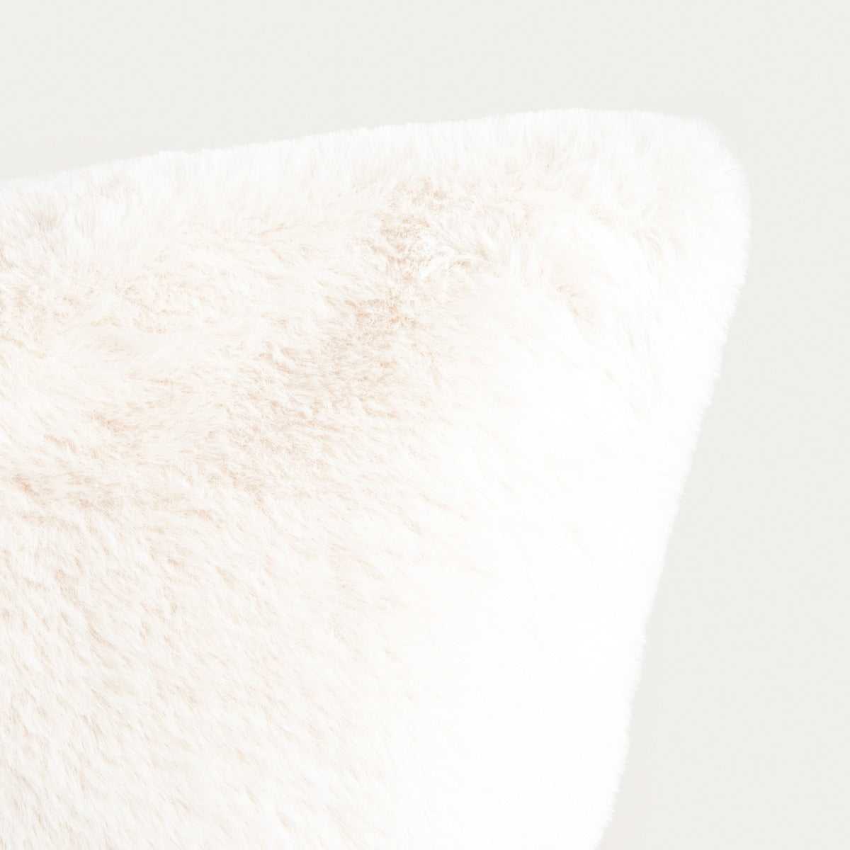 NEW CLUMSY Beige Imitation Rabbit Fur Pillowcase 45x45 cm