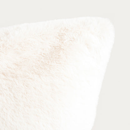 NEW CLUMSY Beige Imitation Rabbit Fur Pillowcase 45x45 cm