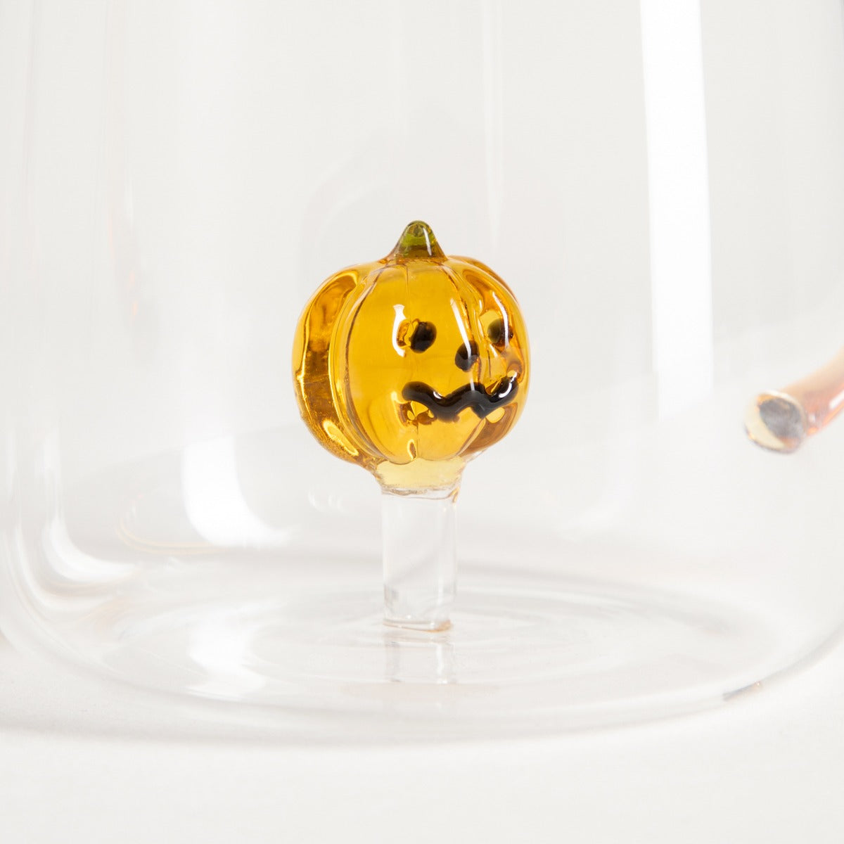 Pumpkin Glass Mug with Handle 470ml