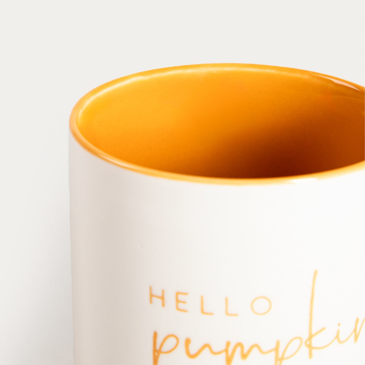 LUKON Ceramic Mug with Orange Handle Hello Pumpkin 0.3L
