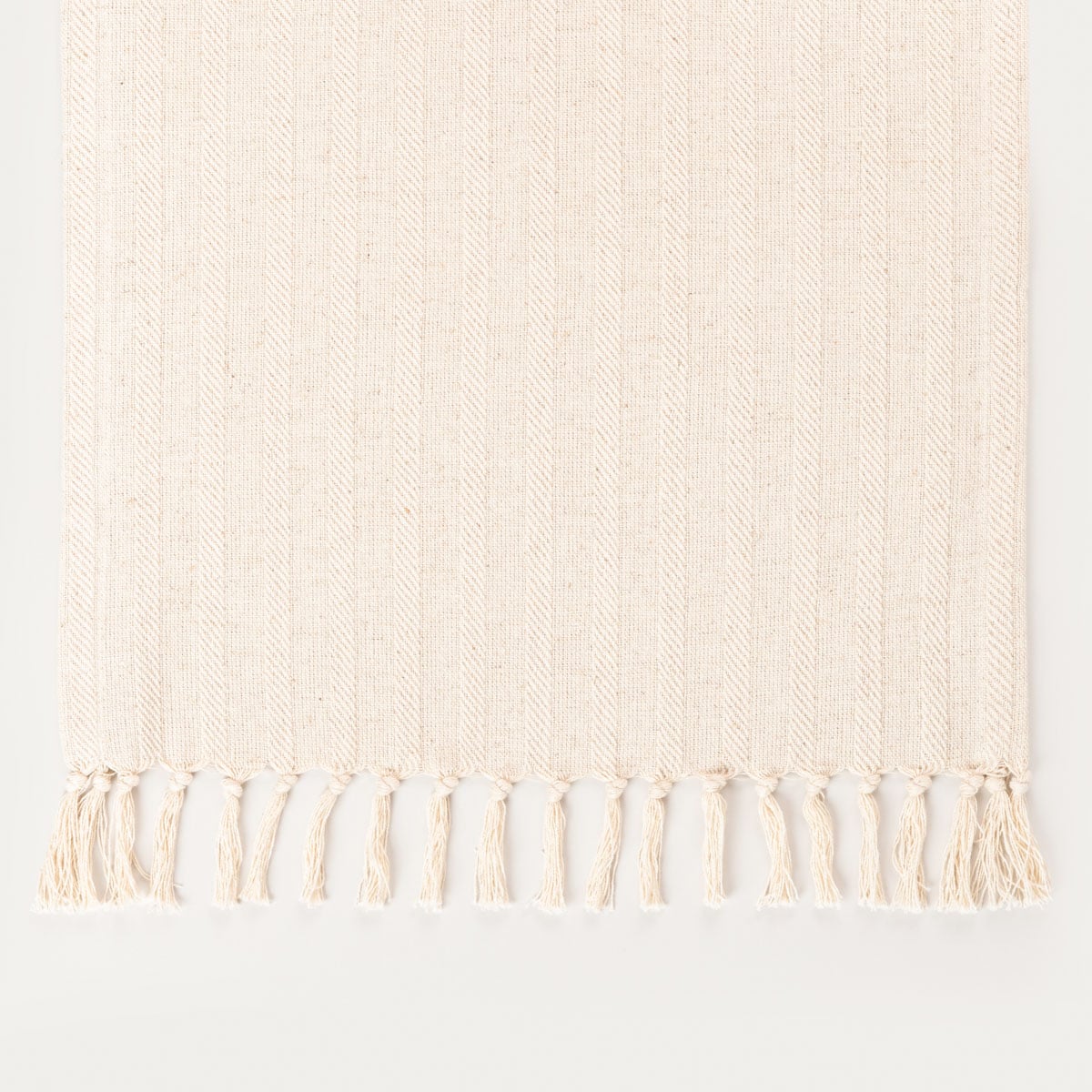 PANSY Table Runner with Ecru Tassels 40x160 cm