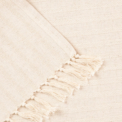 PANSY Table Runner with Ecru Tassels 40x160 cm